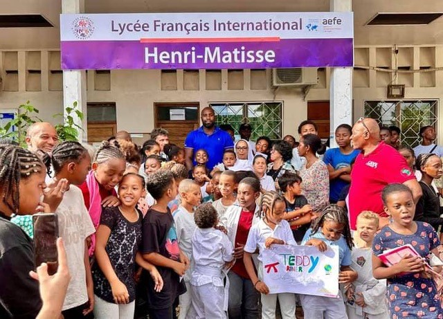 Teddy Riner au Lycée Français International Henri-Matisse